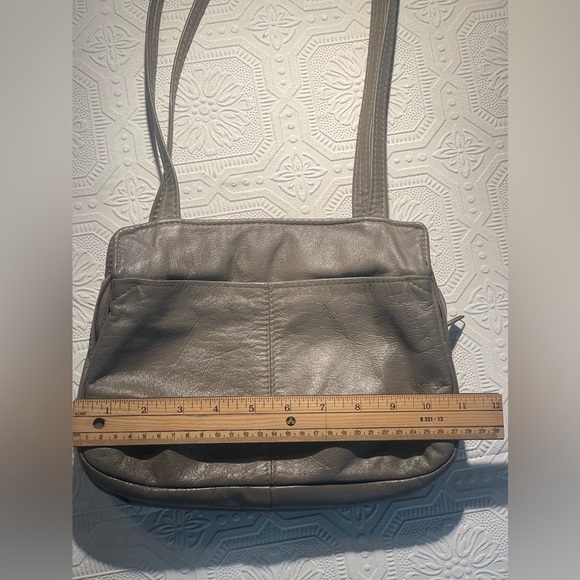 Vintage Durabuilt Vancouver Canada Grey Leather Hand Bag - Picture 13 of 16